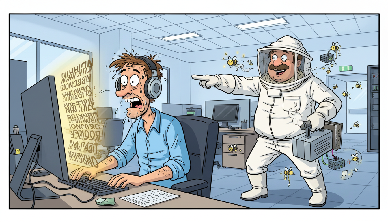 Cartoon: How does call and meeting recording with transcription work for managed service providers companies
